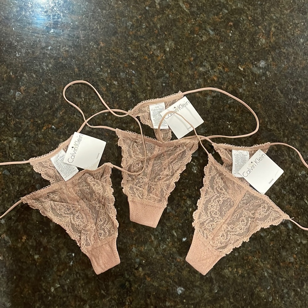 Calvin Klein thong panties, 3 pairs, NWT